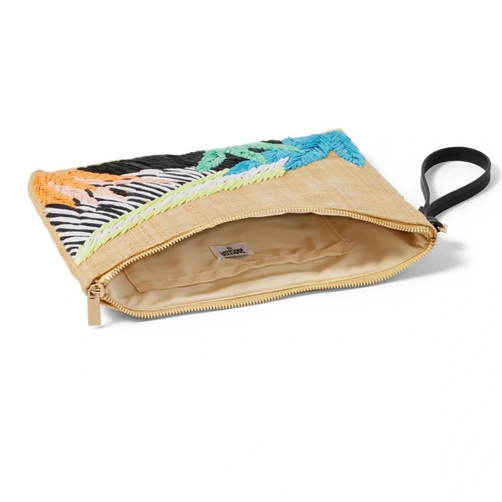 Tabitha Brown Abstract Botanical Embroidered Clutch